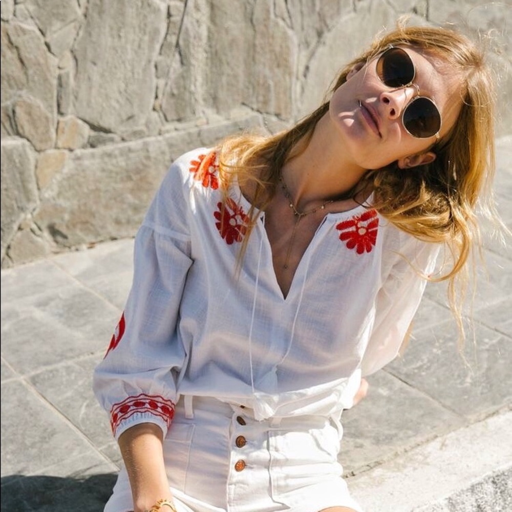 Madewell Embroidered Top